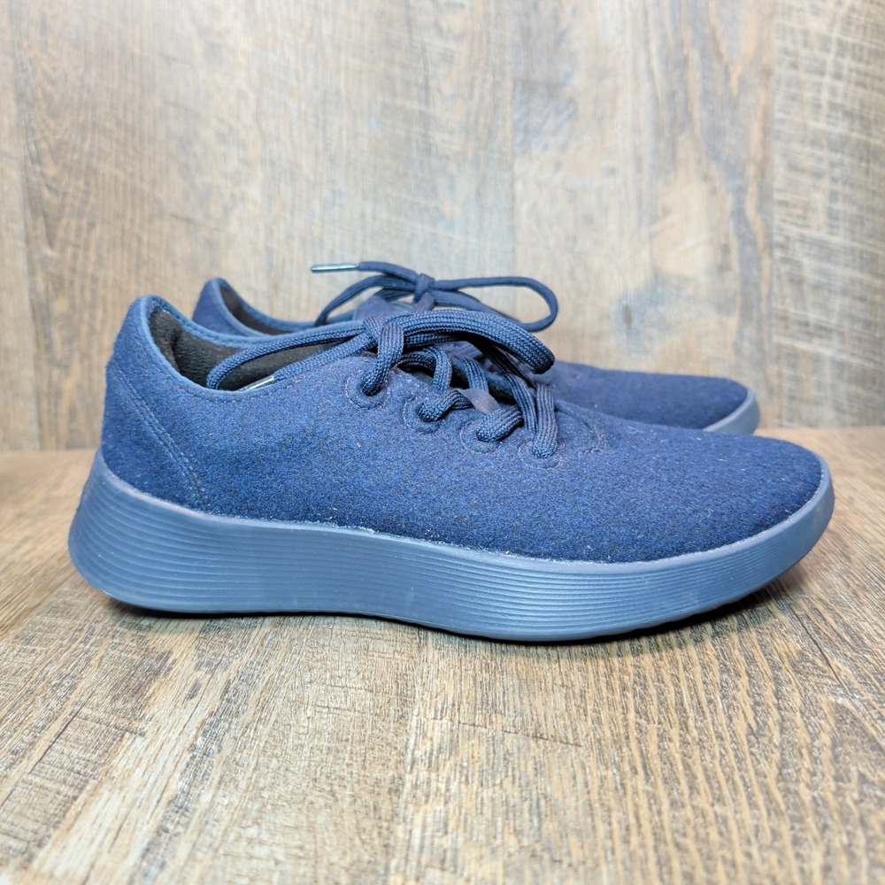 Allbirds Wool Runner 2 WR2 Sneakers All Navy Blue Women's Size 8 Casual Comfort - Picture 2 of 13